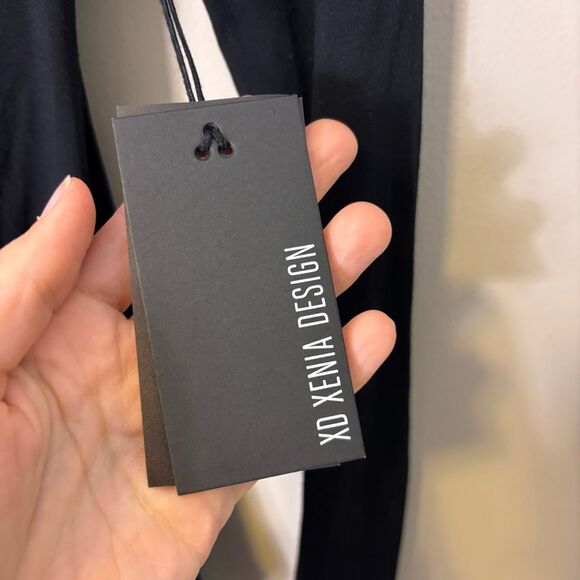 New XD Xenia Design Shirt Doza Black Cowl Neck Asymmetrical Hem Long Sleeve Top - Picture 6 of 9